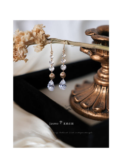 Minimalist Zircon Dangle Earrings