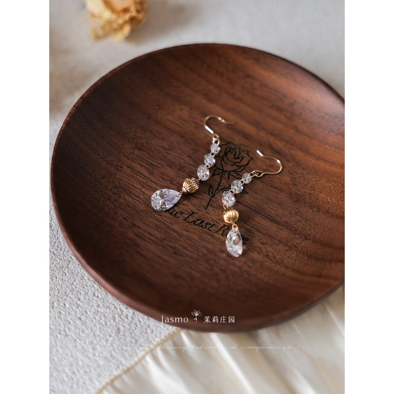 Minimalist Zircon Dangle Earrings