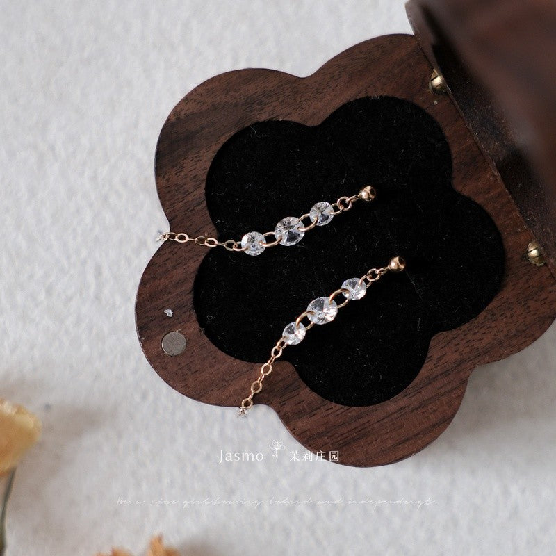 Minimalist Zircon Dangle Earrings