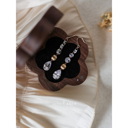 Minimalist Zircon Dangle Earrings
