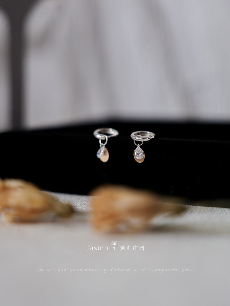 Minimalist Zircon Huggies Earrings