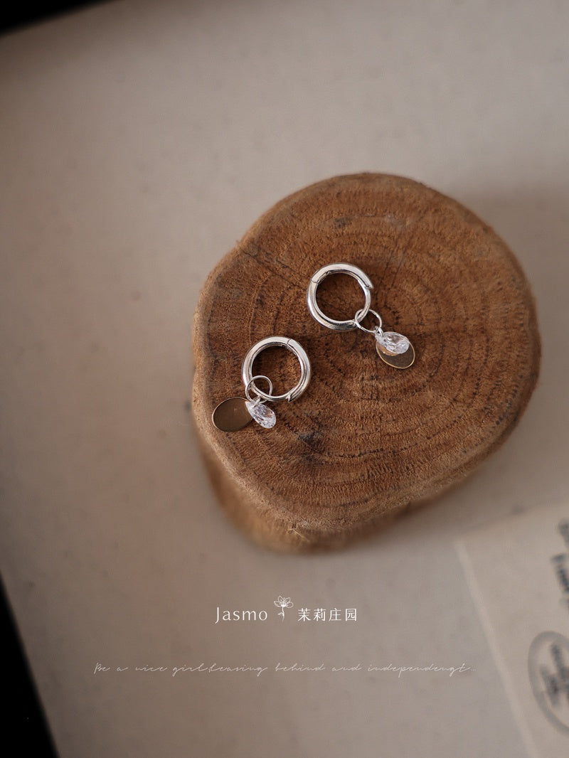 Minimalist Zircon Huggies Earrings