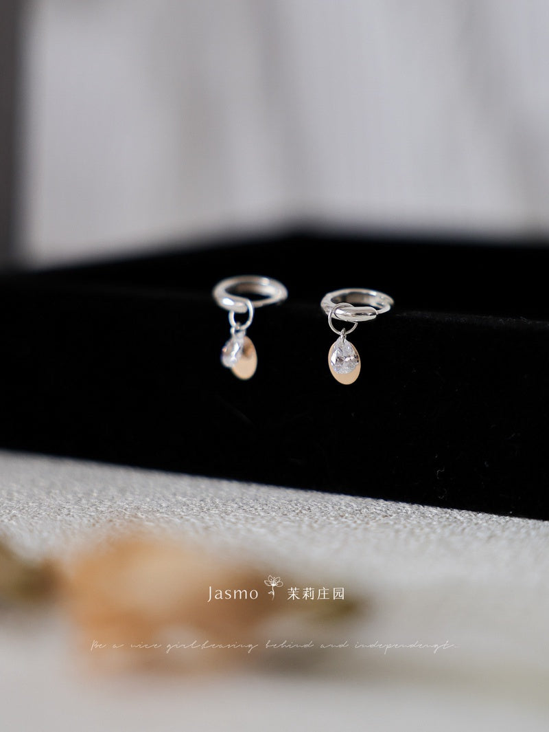 Minimalist Zircon Huggies Earrings