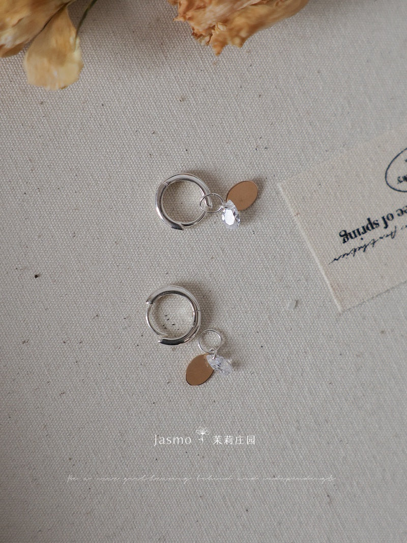 Minimalist Zircon Huggies Earrings