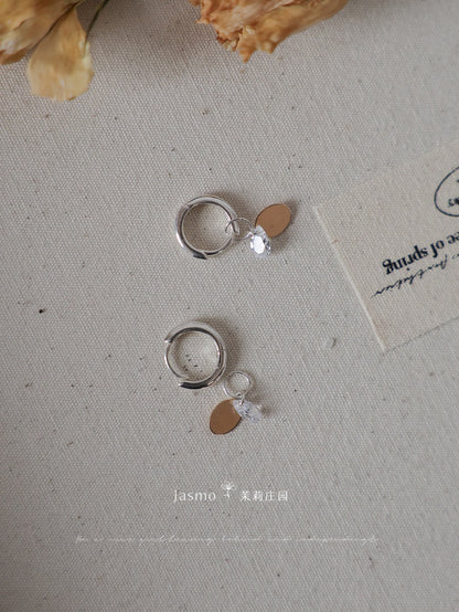 Minimalist Zircon Huggies Earrings