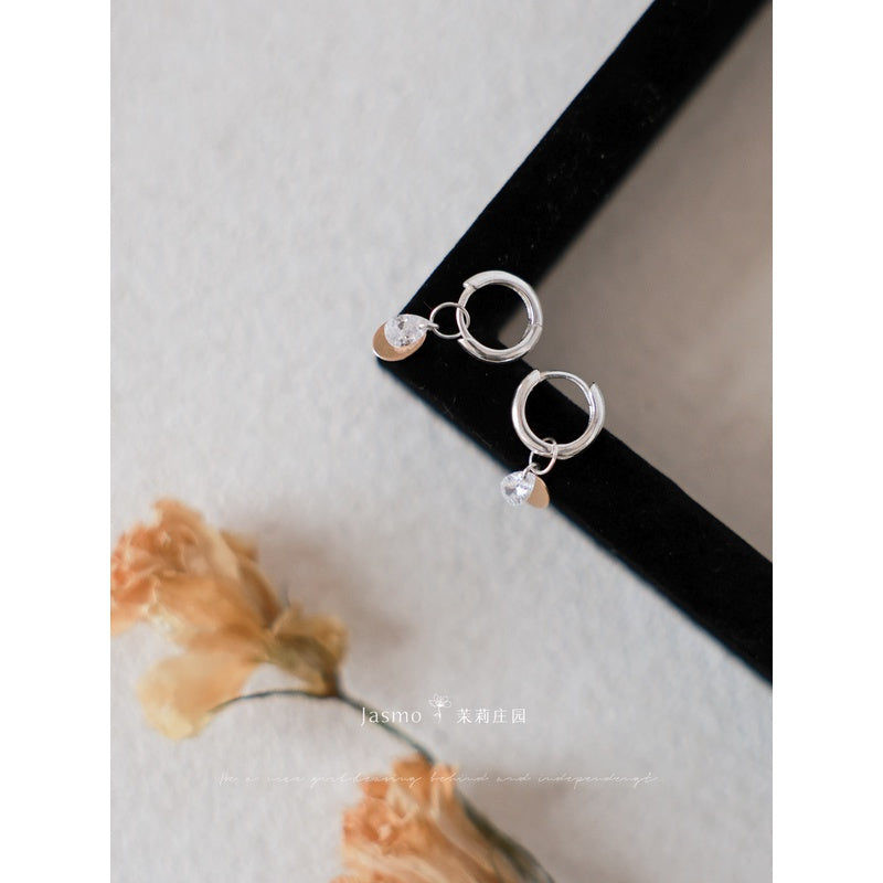 Minimalist Zircon Huggies Earrings