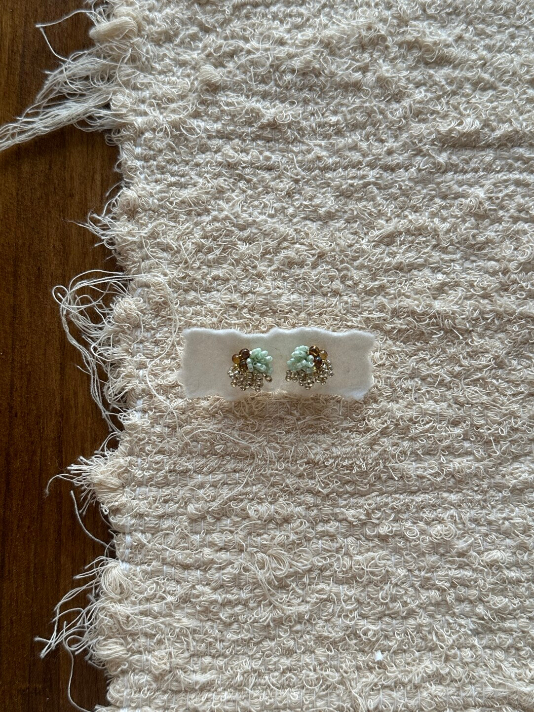 Mint Chocolate Handmade Beaded Earrings