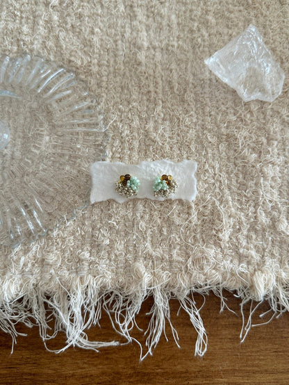 Mint Chocolate Handmade Beaded Earrings