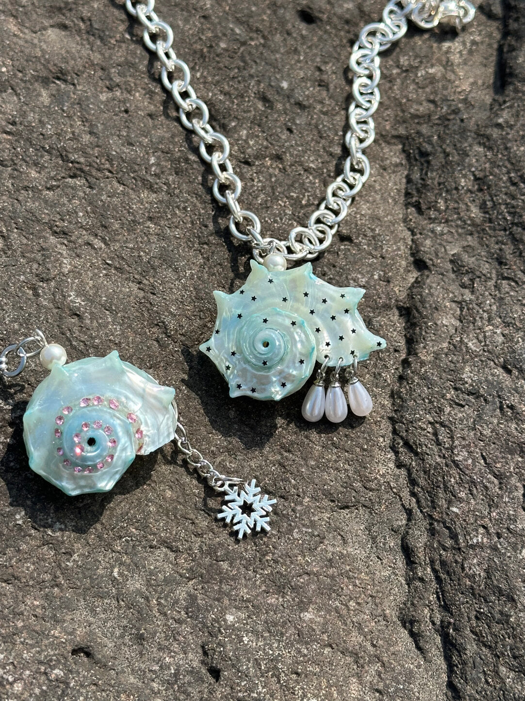 Mint Seashell Necklace