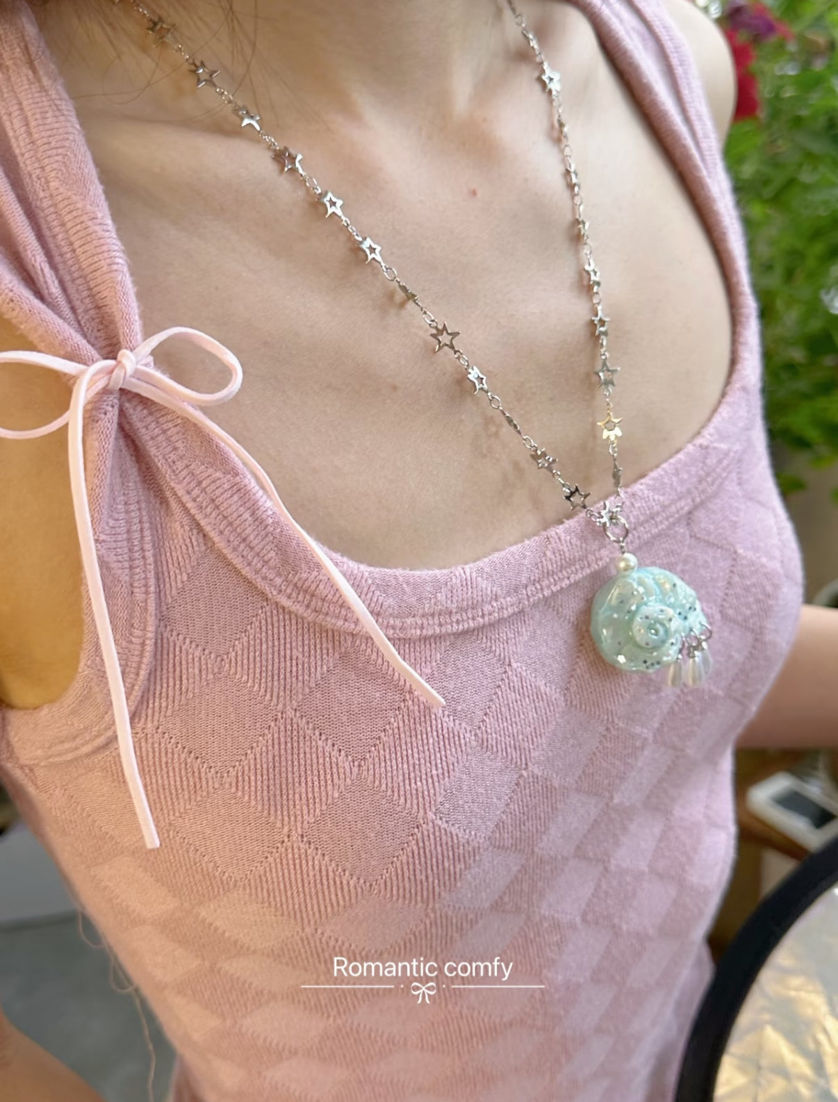 Mint Seashell Necklace