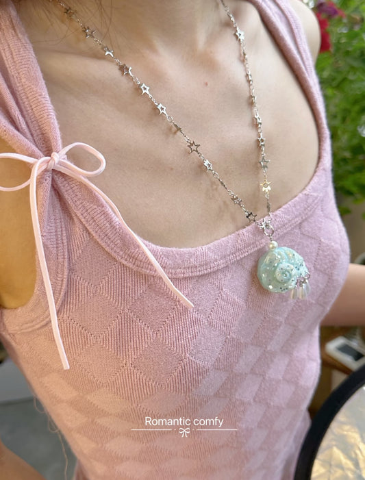 Mint Seashell Necklace