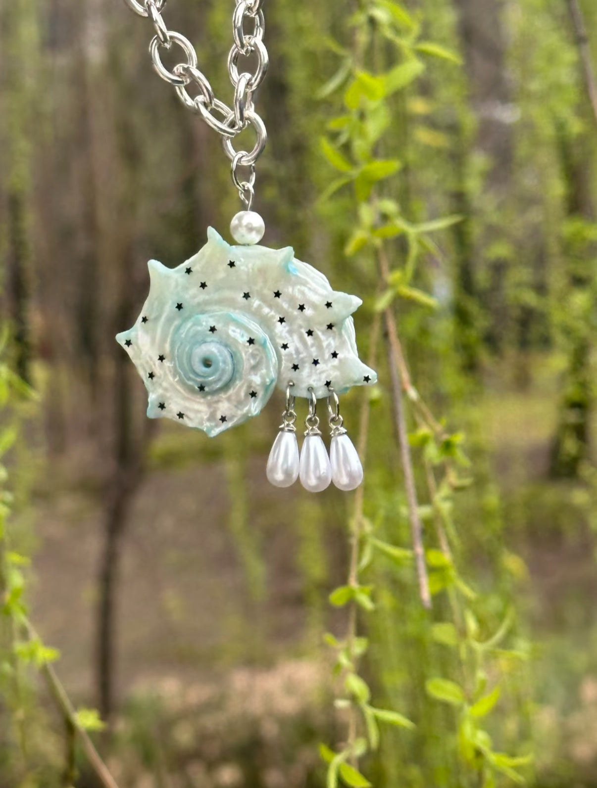 Mint Seashell Necklace