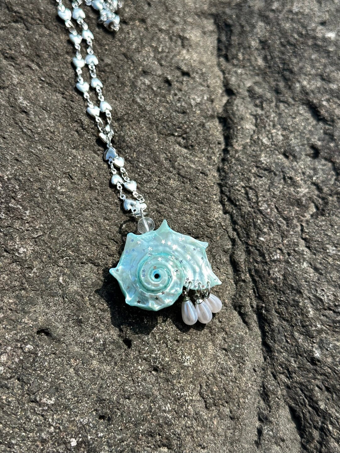Mint Seashell Necklace