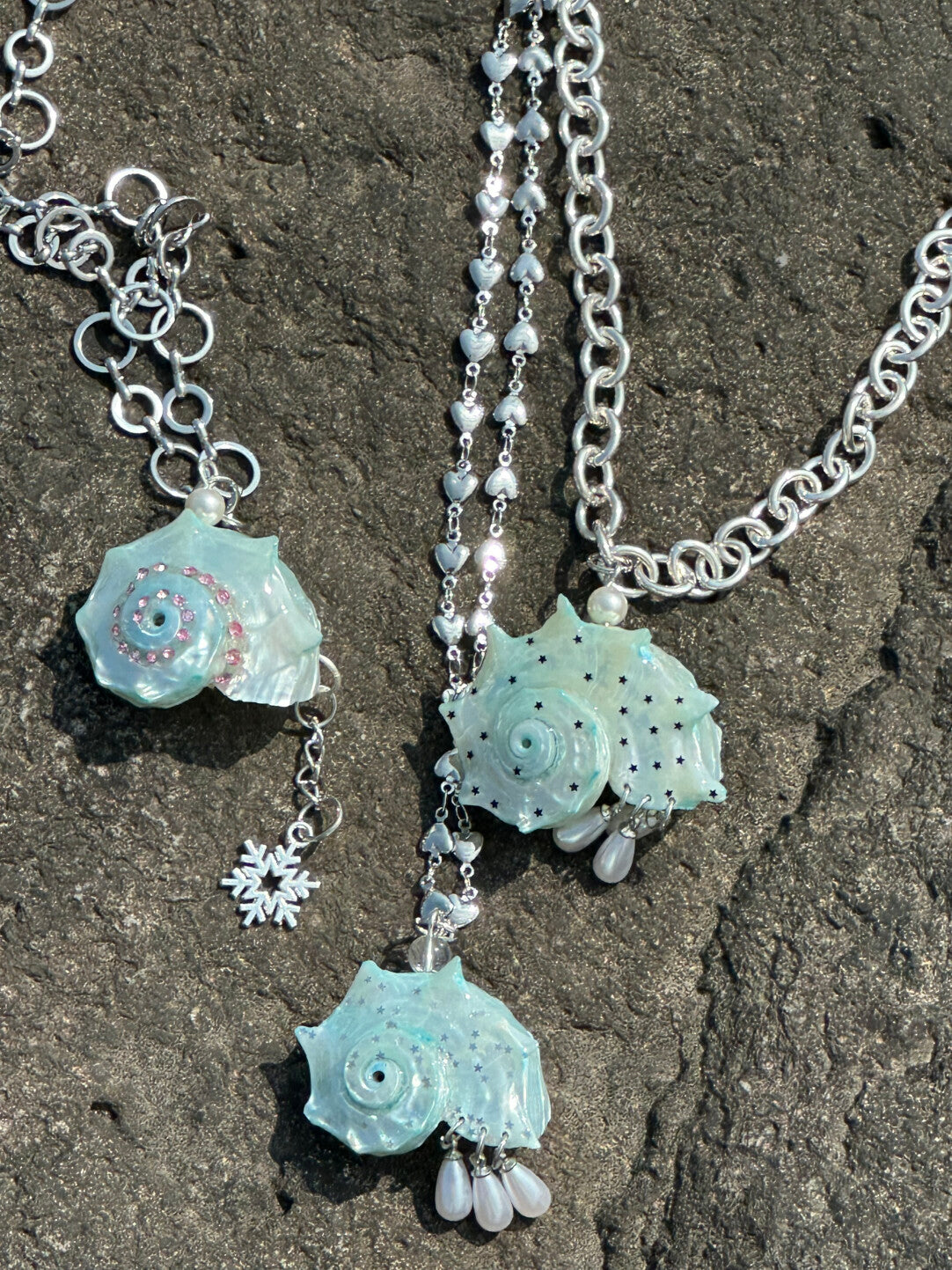 Mint Seashell Necklace