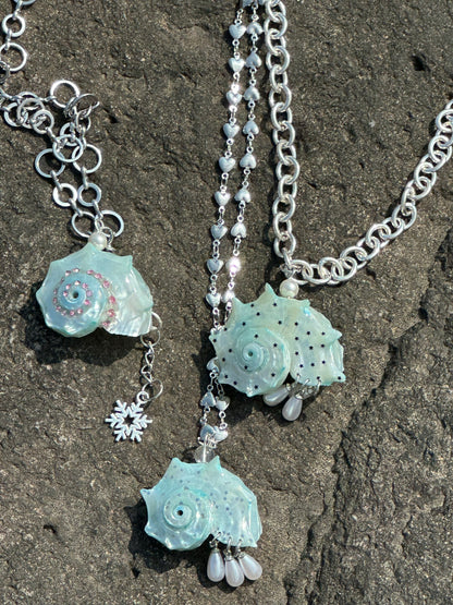 Mint Seashell Necklace