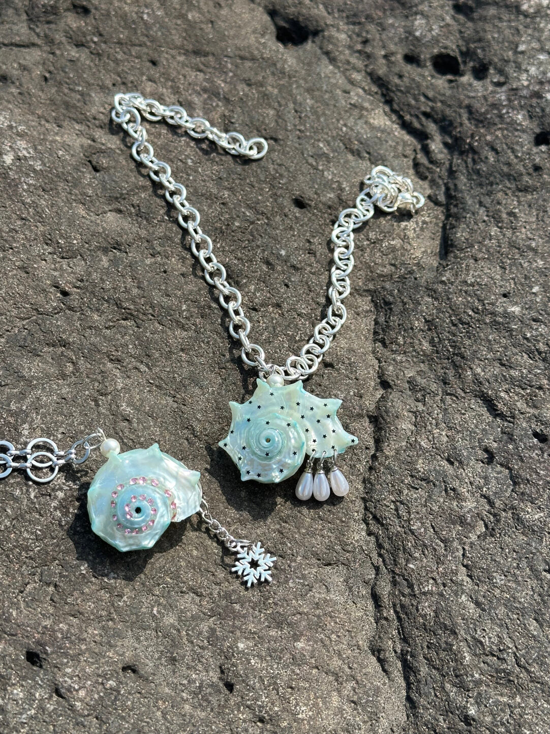 Mint Seashell Necklace