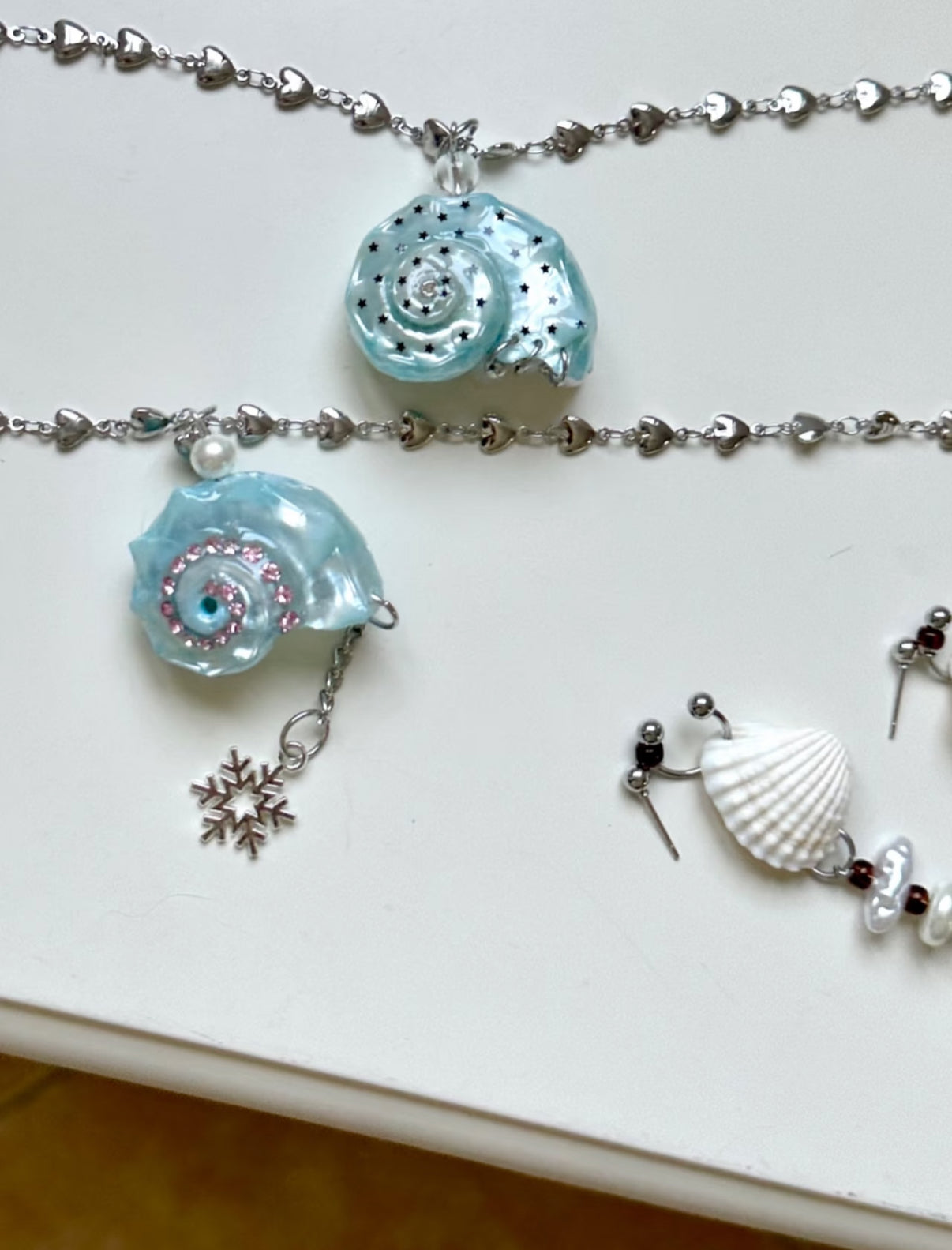 Mint Seashell Necklace