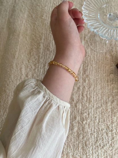 Moon & Stars Natural Crystal Beaded Bracelet