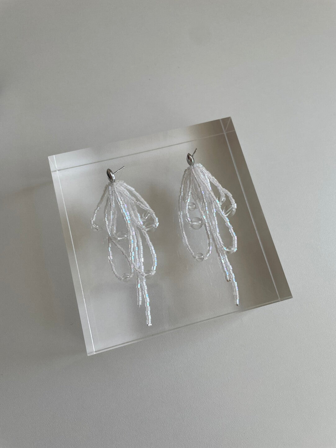 Moonlight Tassel Beaded Earrings