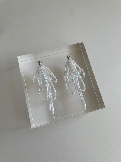 Moonlight Tassel Beaded Earrings