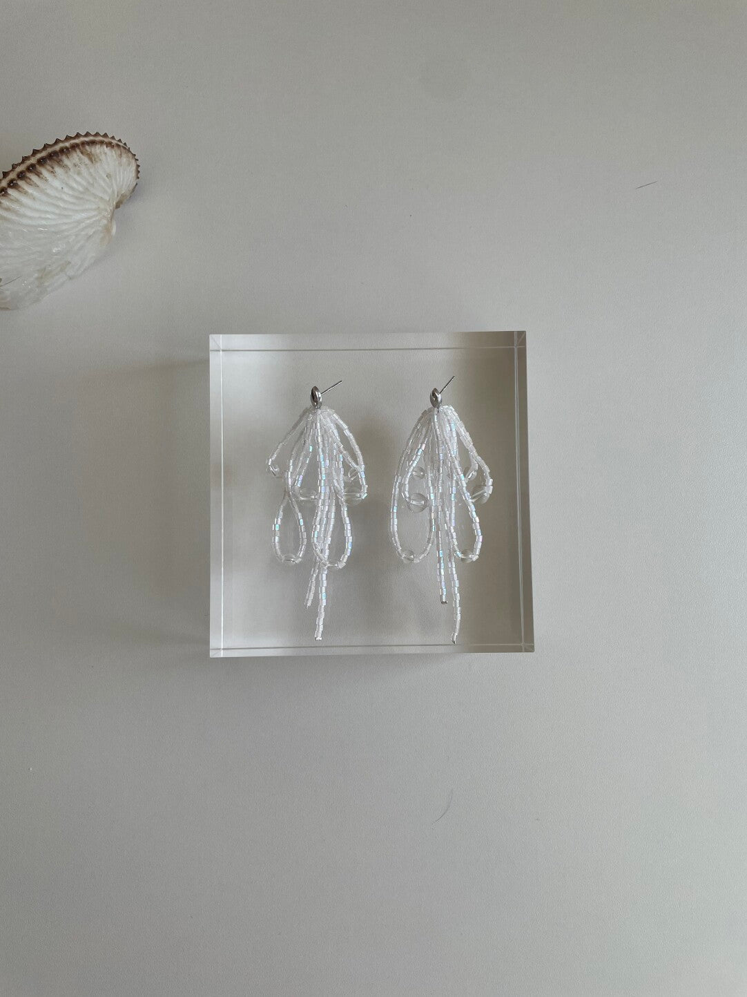 Moonlight Tassel Beaded Earrings