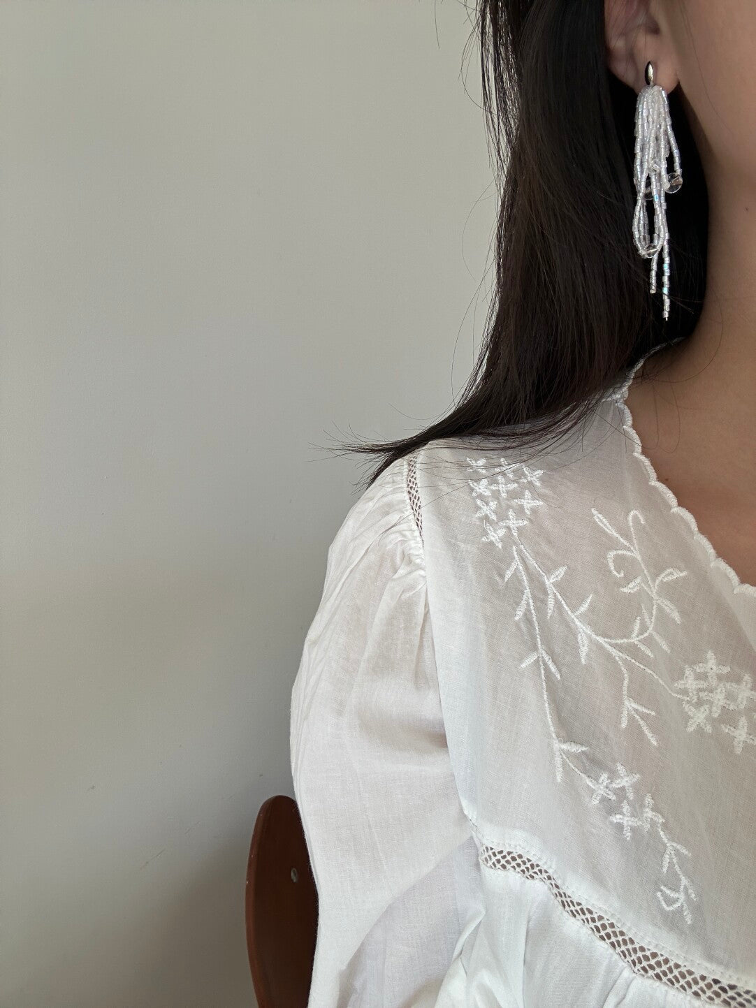 Moonlight Tassel Beaded Earrings