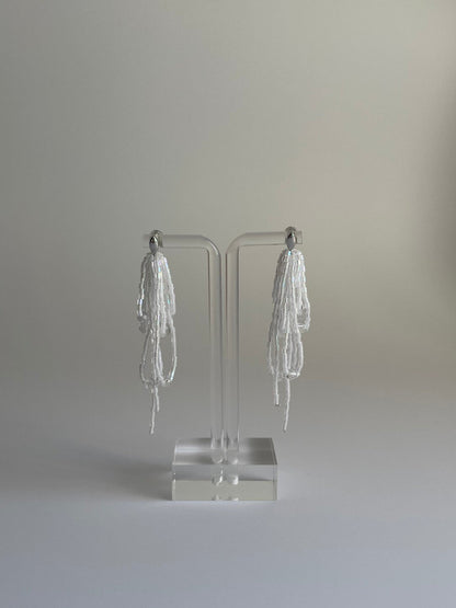 Moonlight Tassel Beaded Earrings