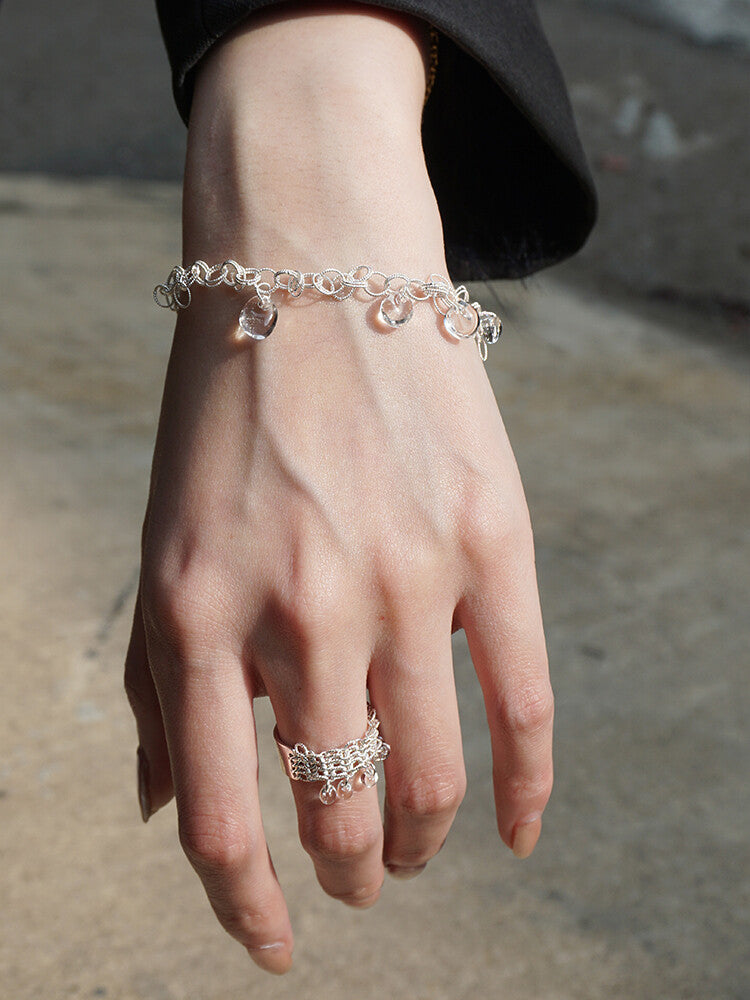 Morning Dew Silver Filigree Bracelet