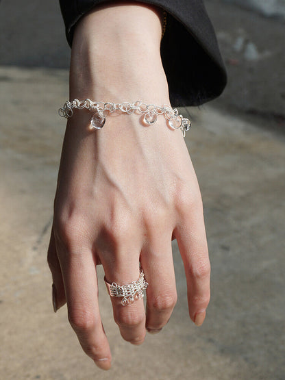 Morning Dew Silver Filigree Bracelet