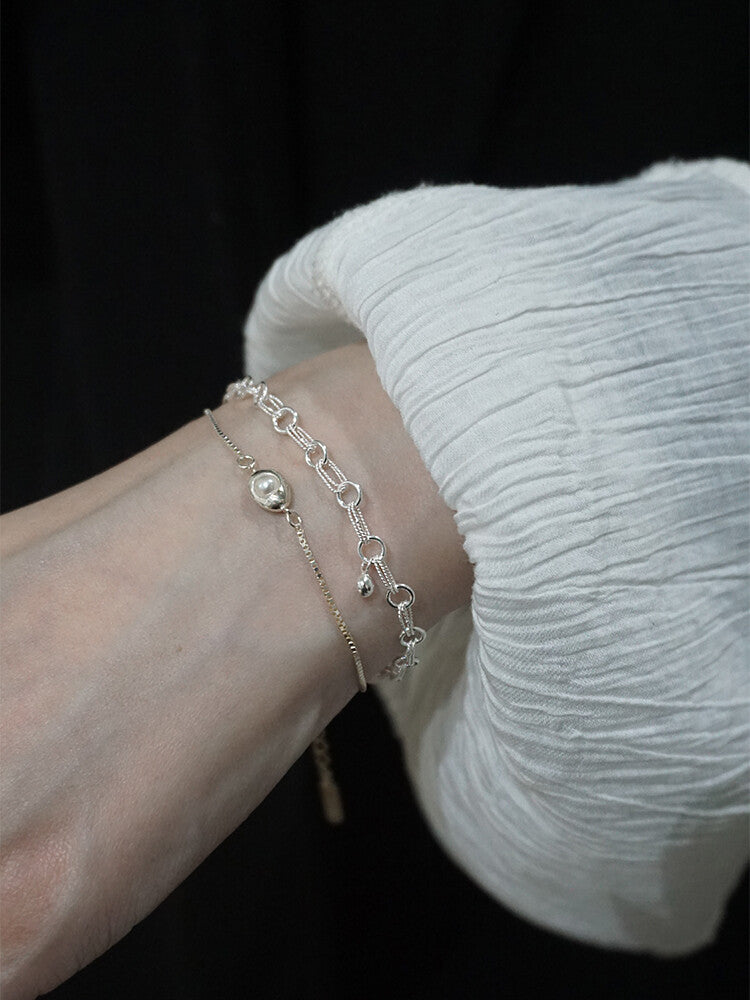 Morning Dew Raindrop Silver Filigree Bracelet