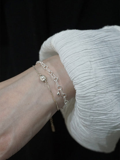 Morning Dew Raindrop Silver Filigree Bracelet