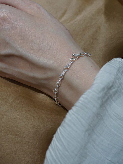 Morning Dew Raindrop Silver Filigree Bracelet