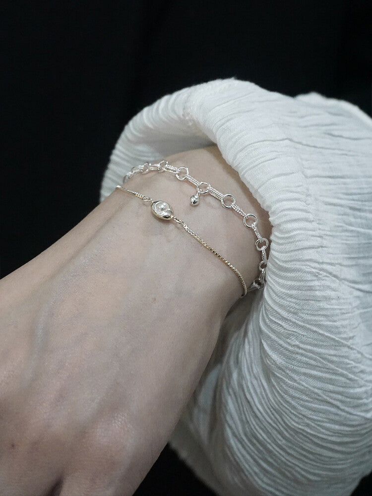 Morning Dew Raindrop Silver Filigree Bracelet