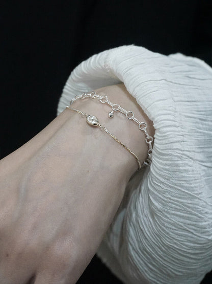 Morning Dew Raindrop Silver Filigree Bracelet