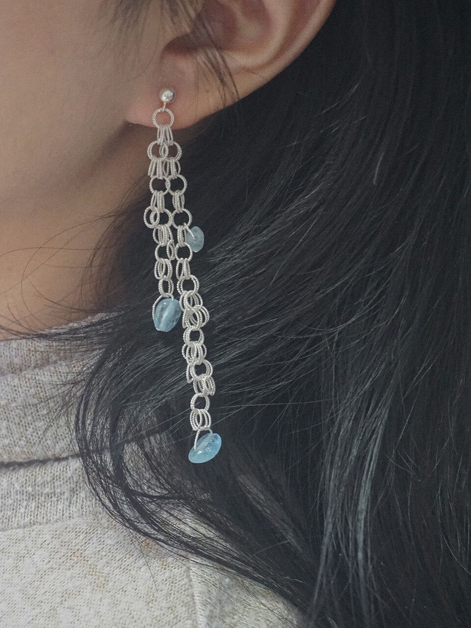 Morning Dew Silver Filigree Earrings