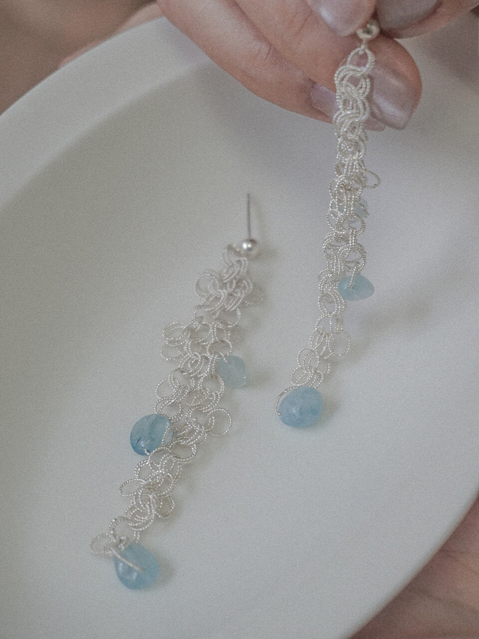 Morning Dew Silver Filigree Earrings