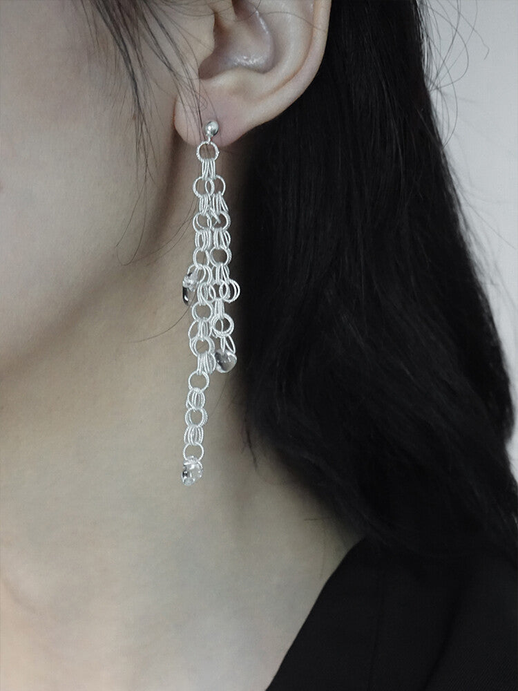 Morning Dew Silver Filigree Earrings