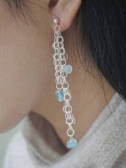 Morning Dew Silver Filigree Earrings