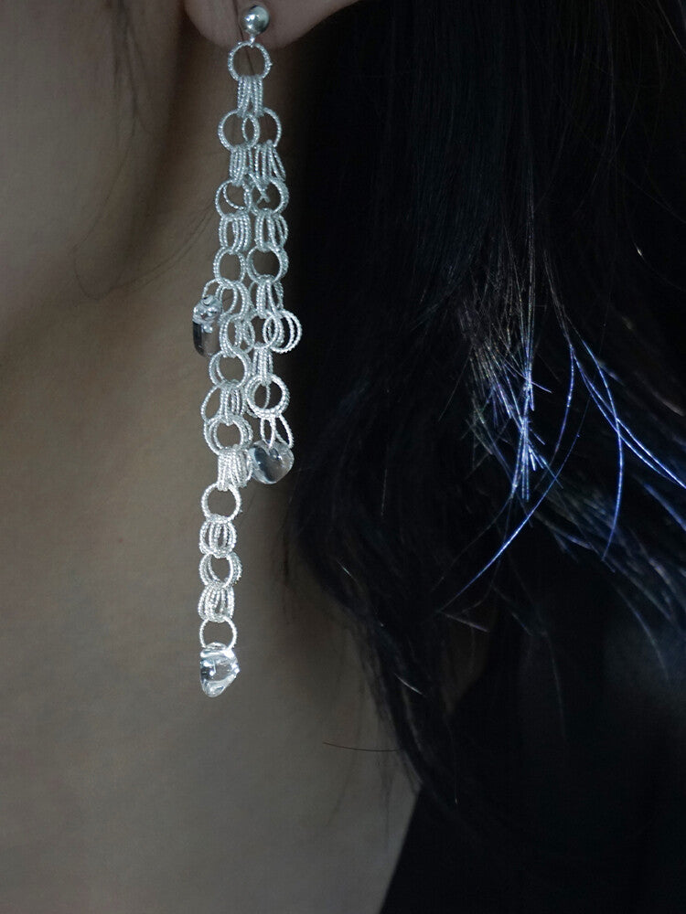 Morning Dew Silver Filigree Earrings