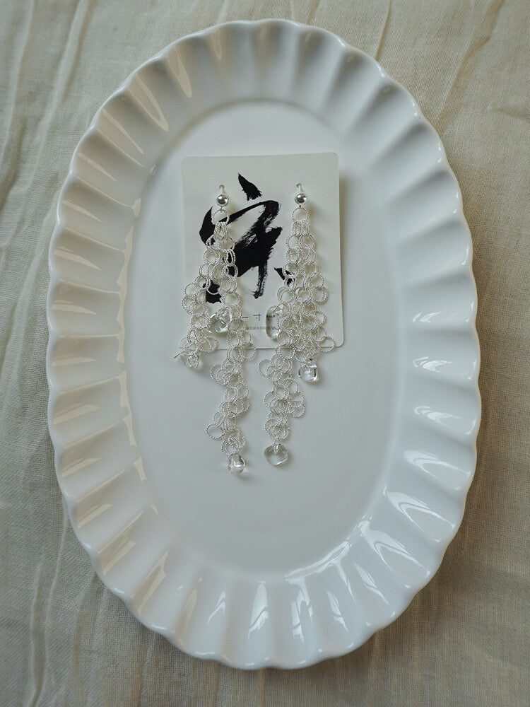 Morning Dew Silver Filigree Earrings