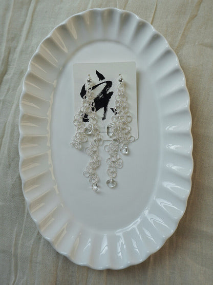 Morning Dew Silver Filigree Earrings