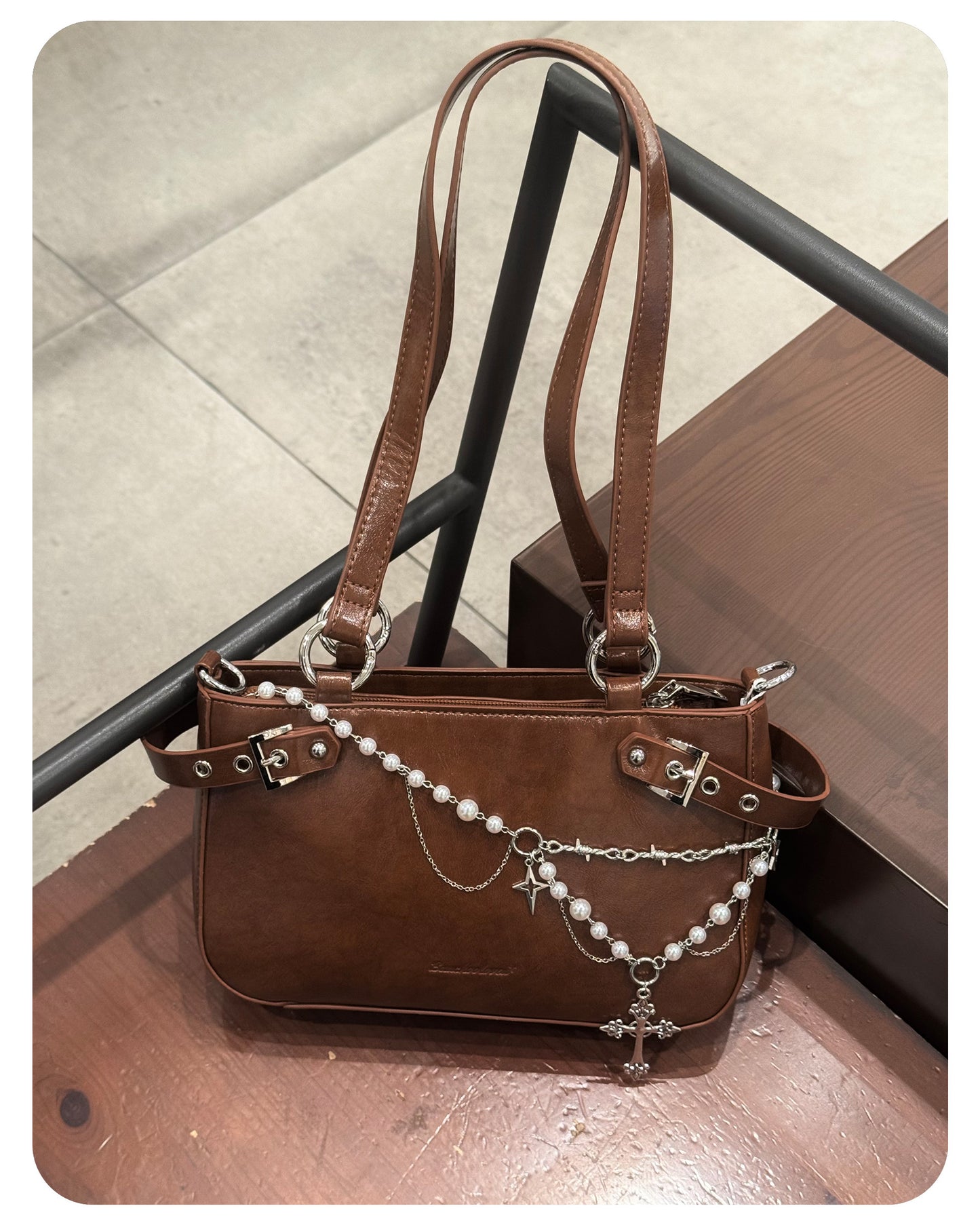 Moto Buckle Strap Ita Shoulder Bag | Bag | Three Fleas