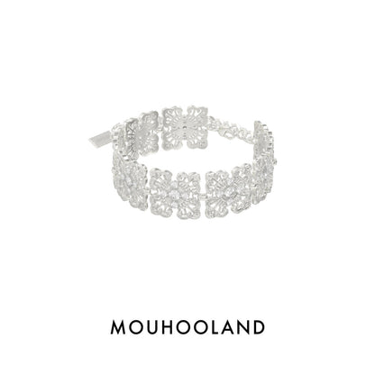 Mouhoodland Lace Cross Flower Bracelet