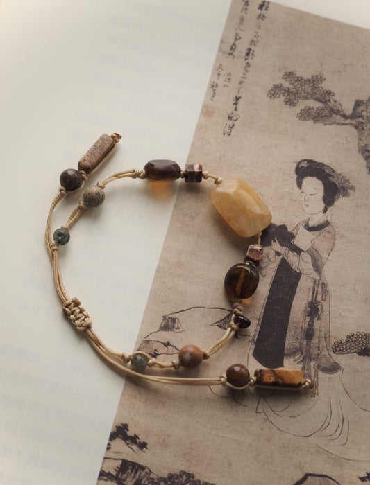 Mountain Canyon Natural Stone Beaded Bracelet