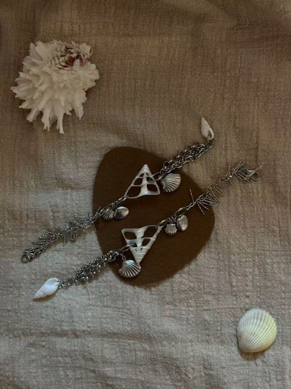 Mousse Cake Conch Pendant Bracelet