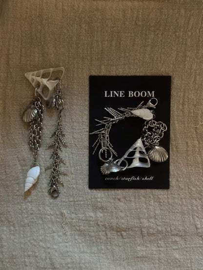 Mousse Cake Conch Pendant Bracelet