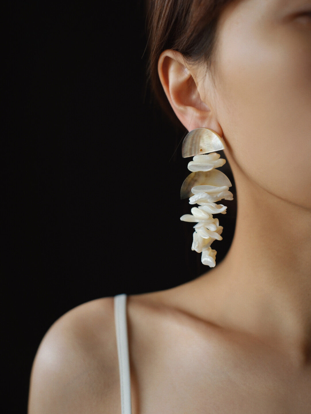 Natural Pearl Beaded Earrings