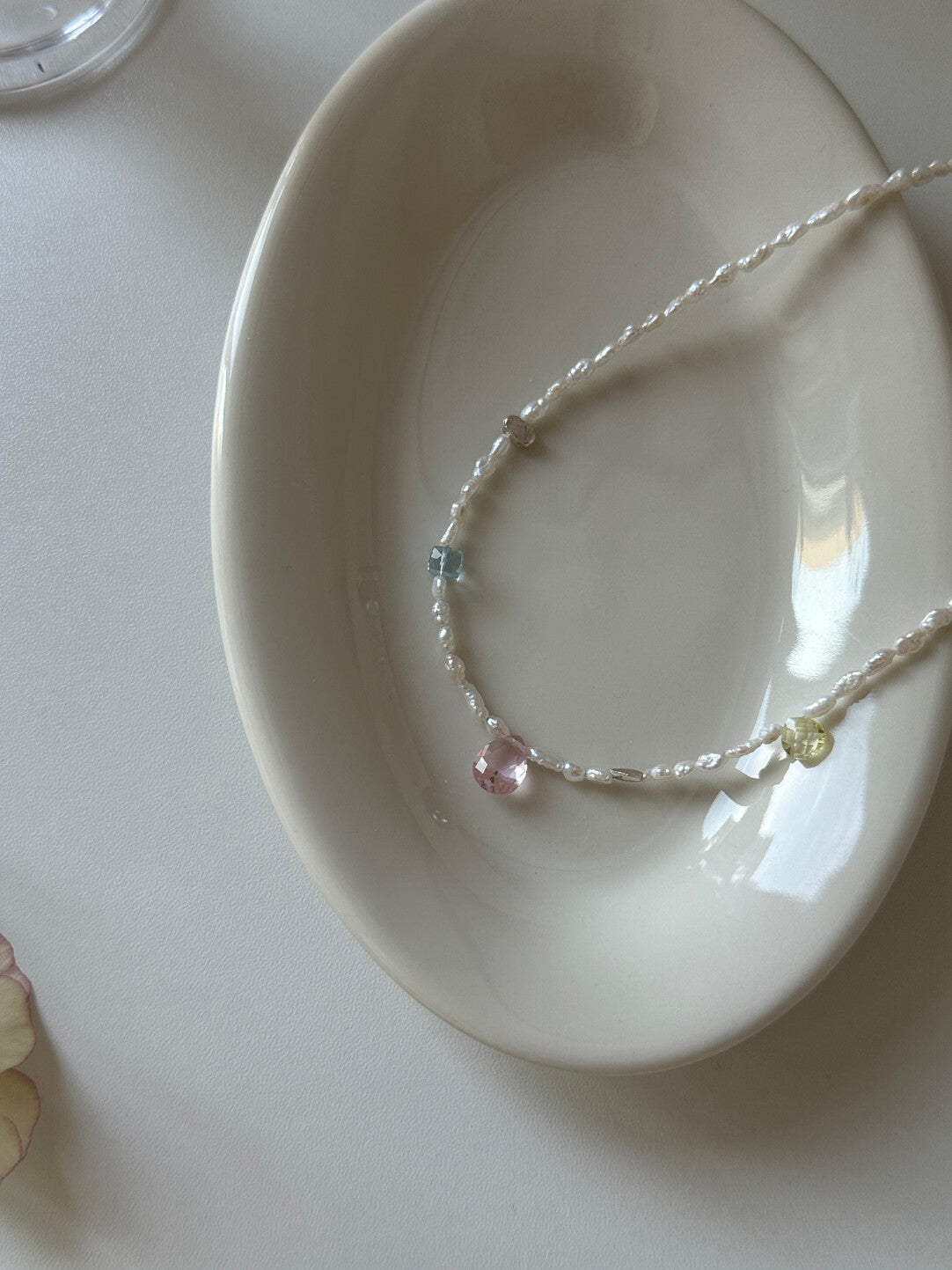 Natural Stone Pearl Colorful Necklace