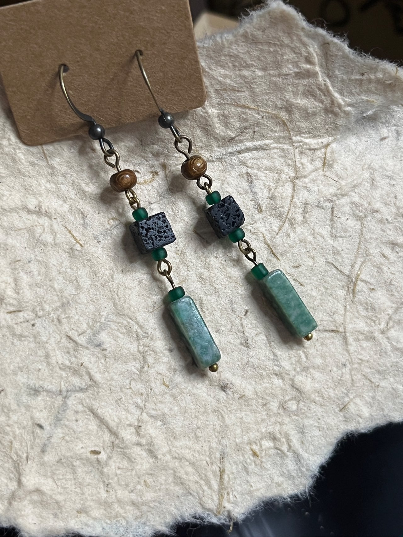 Natural Stone Statement Earrings