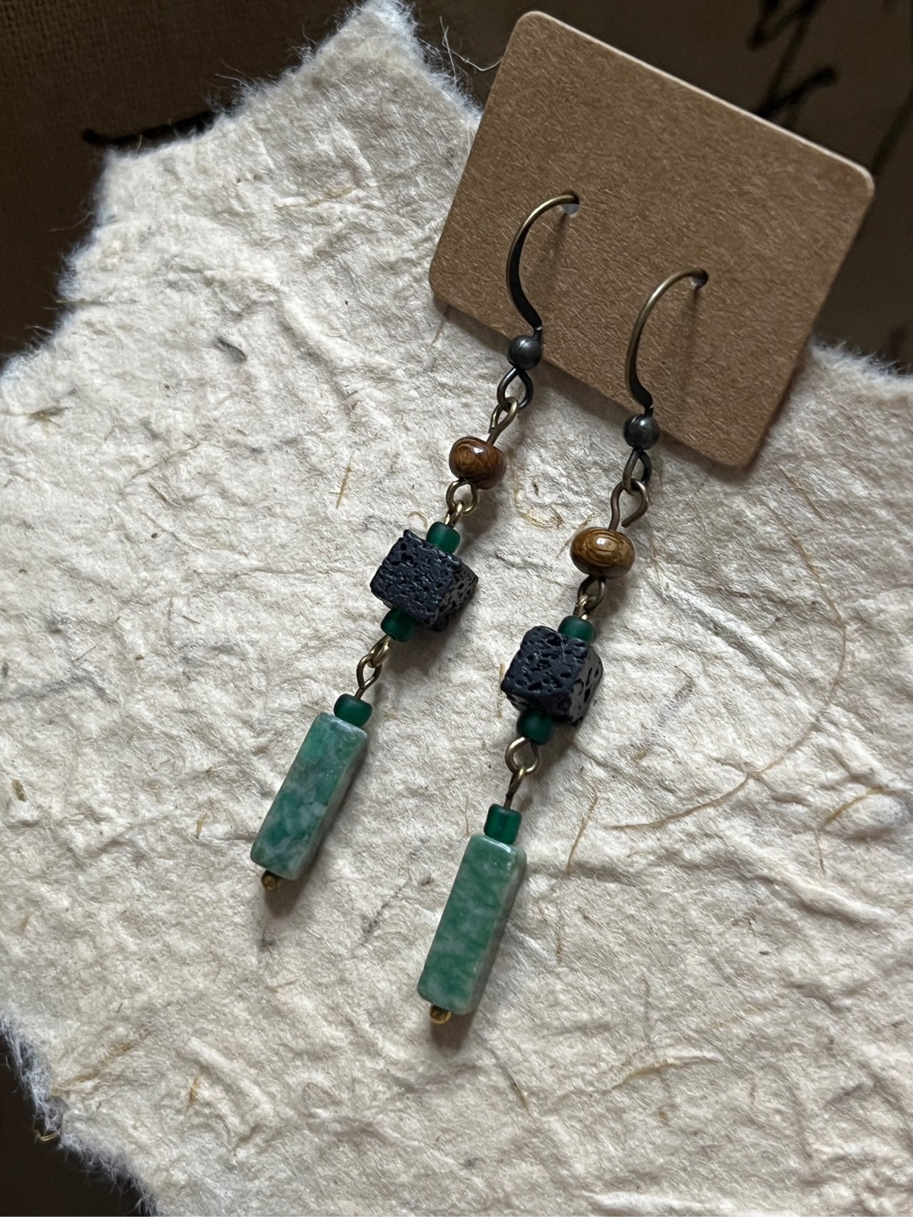 Natural Stone Statement Earrings